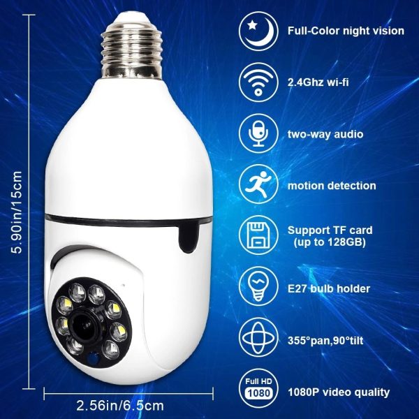 1080P Full HD WiFi Security Camera – Smart Home CCTV with Night Vision & Motion Detection