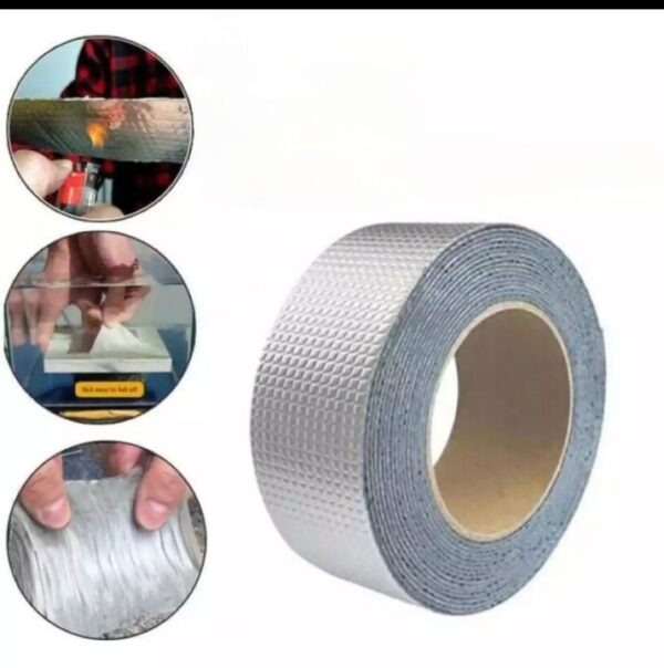 Silver Waterproof Tape – Butyl Rubber Adhesive Duct Tape for Roof Repair (1 Meter)