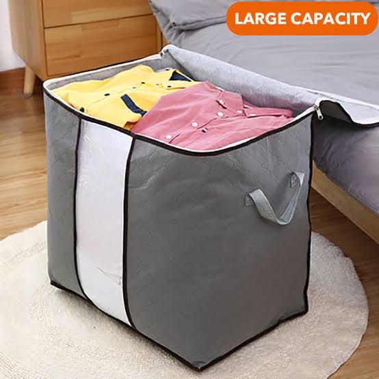 Storage Blanket Bag Organizer – Foldable Cloth Storage Boxes for Wardrobe (Random Color, Large Capacity)